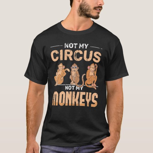 Chimpanzee Circus Zoo Animal Monkey Lover Monkey T-shirt (Voorkant)