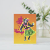 Chimpanzee Hula Dancing Briefkaart (Staand voorkant)