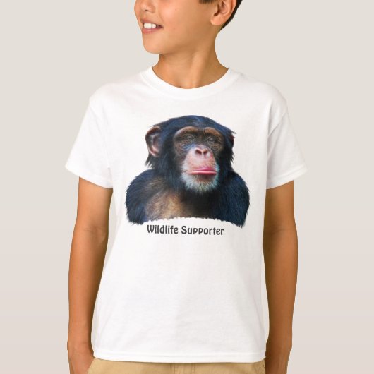 CHIMPANZEE II Wildlife Supporter T-shirt (Voorkant)