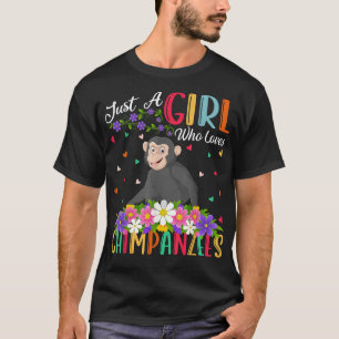 Chimpanzee Lover is een meisje dat van chimpansees T-shirt