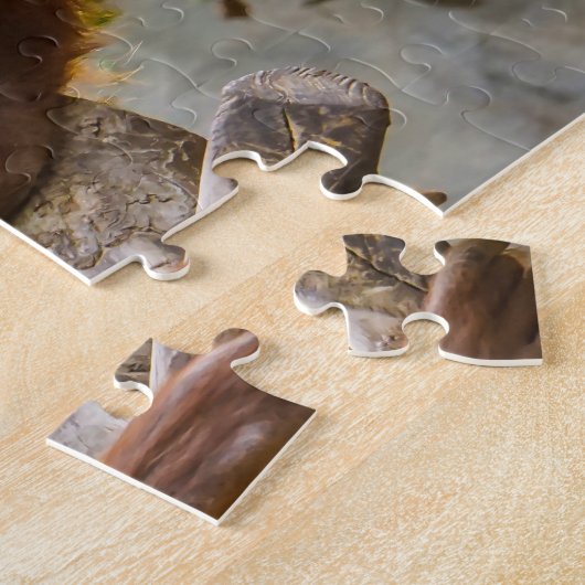 Chimpanzee Monkey. Jigzaag Puzzle Legpuzzel (Zijkant)