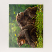 Chimpanzee Monkey. Legpuzzel (Verticaal)