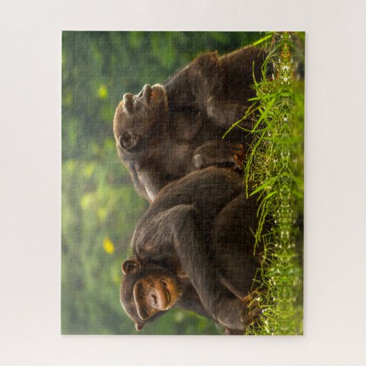 Chimpanzee Monkey. Legpuzzel (Verticaal)