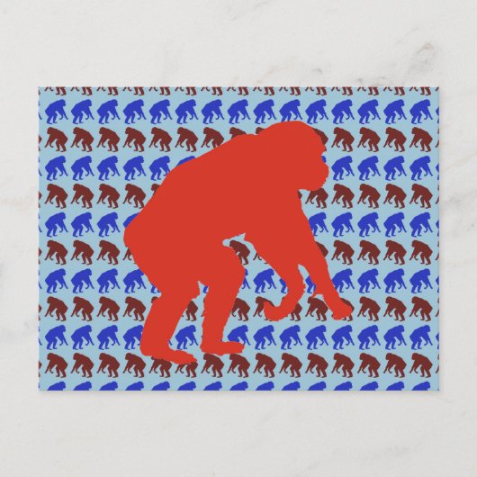 Chimpanzee Pattern Art Briefkaart (Voorkant)