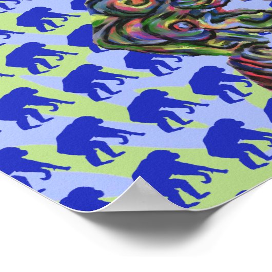 Chimpanzee Pattern Art Poster (Hoek)