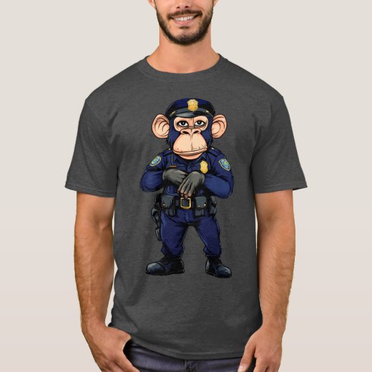 Chimpanzee police monkey - chimpanzee T-Shirt (Voorkant)
