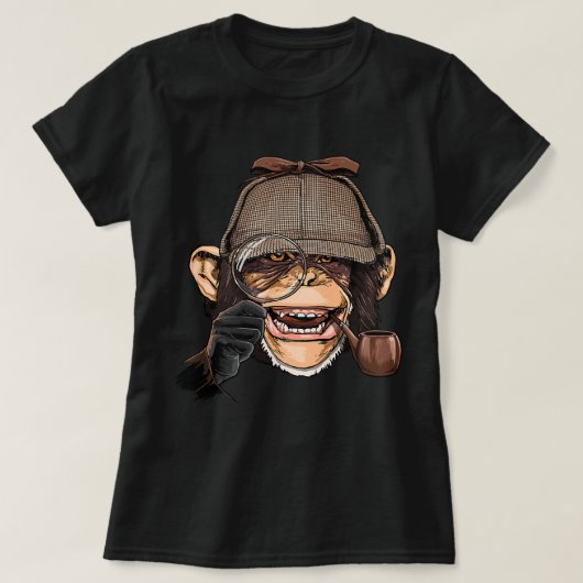 Chimpanzee rechercheur Great Ape Chimp Primate Ani T-shirt (Design voorkant)