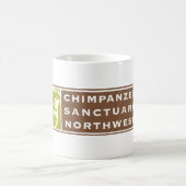 Chimpanzee Sanctuary Northwest 11oz white mok (Center)