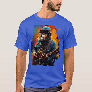 Chimpanzee-spelgitaar T-shirt