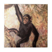 chimpanzeehangingintree002_original tegeltje (Voorkant)