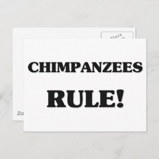 Chimpanzees Rule Briefkaart (Voorkant / Achterkant)