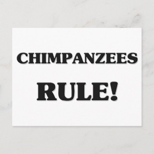 Chimpanzees Rule Briefkaart (Voorkant)