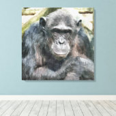CHIMPANZES CANVAS AFDRUK (Insitu (Houten vloer))