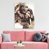 CHIMPANZES CANVAS AFDRUK (Insitu (Woonkamer))