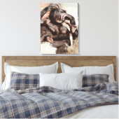 CHIMPANZES CANVAS AFDRUK (Insitu (Slaapkamer))