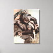 CHIMPANZES CANVAS AFDRUK (Voorkant)