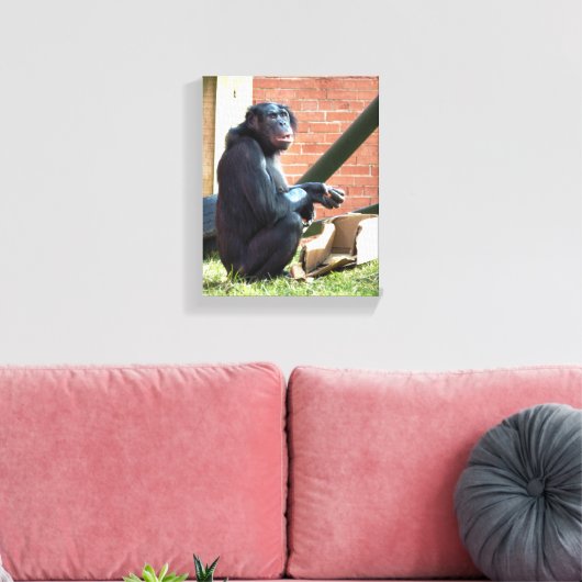 CHIMPANZES CANVAS AFDRUK (Insitu (Woonkamer))