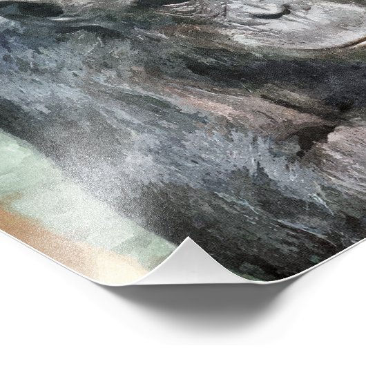 CHIMPANZES FOTO AFDRUK (Hoek)