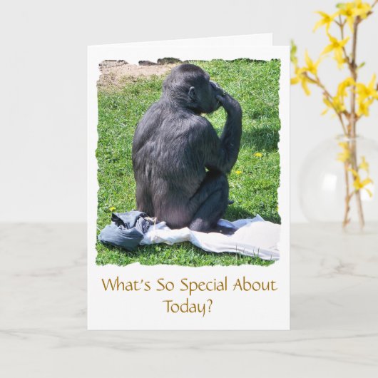 CHIMPANZES KAART (Gele Bloem)