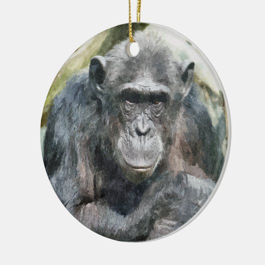 CHIMPANZES KERAMISCH ORNAMENT (Links)