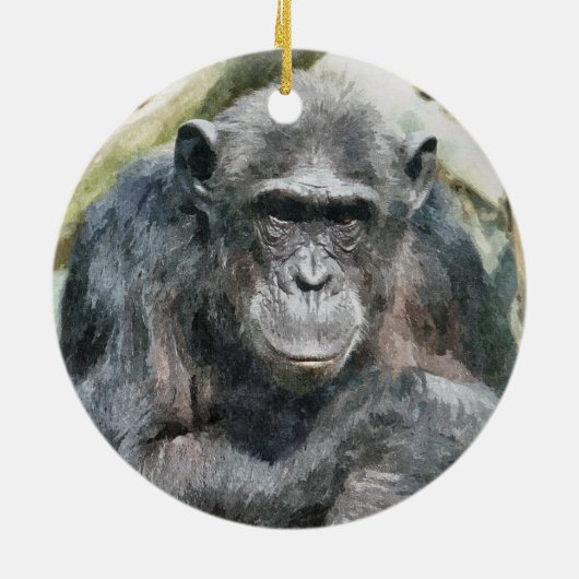CHIMPANZES KERAMISCH ORNAMENT (Achterkant)