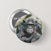 CHIMPANZES RONDE BUTTON 5,7 CM (Voorkant /achterkant)