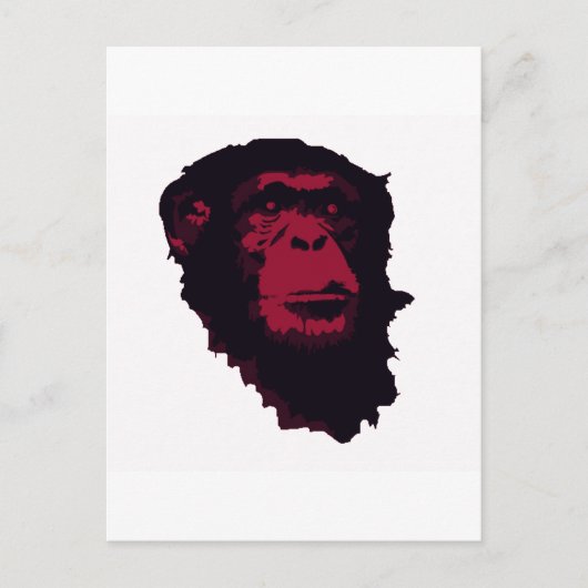 CHIMPANZES ZIJN VERMAKKELIJK BRIEFKAART (Voorkant)