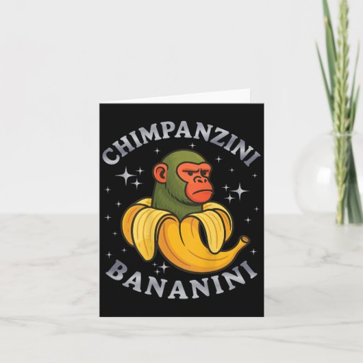 Chimpanzini Bananini Funny Meme (op de achterkant) Kaart (Voorkant)