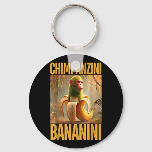 Chimpanzini Bananini Italiaans Brainrot Meme Boys Sleutelhanger (Voorkant)
