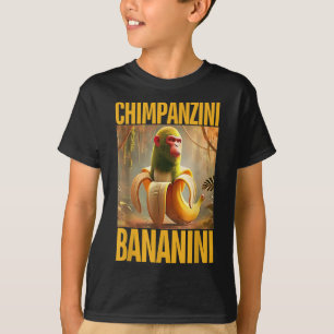 Chimpanzini Bananini Italiaans Brainrot Meme Boys  T-shirt