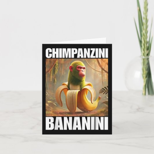 Chimpanzini Bananini - Italiaanse Hersenrot Meme Kaart (Voorkant)