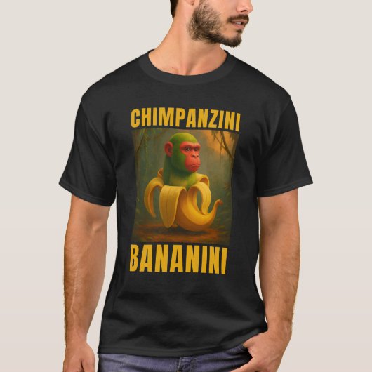 Chimpanzini Bananini Italian Brainrot Meme T-shirt (Voorkant)