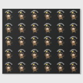 Chimpion Funny Champion Chimpanzee Pun Dark BG Cadeaupapier (Vlak)