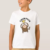 Chimpion Funny Champion Chimpanzee Pun T-shirt (Voorkant)