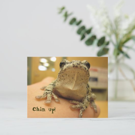 Chin omhoog! briefkaart (Staand voorkant)