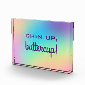 Chin omhoog, Buttercup! Rainbooggradiënt Fotoblokken (Rechts)