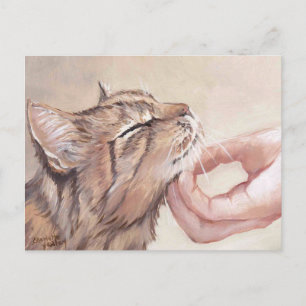 Chin Scratch Cat Art Briefkaart