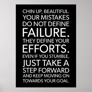 Chin Up Beauful - Succes Motivatie Poster