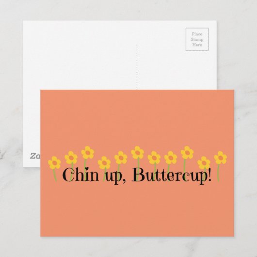 Chin Up Buttercup Briefkaart (Voorkant / Achterkant)