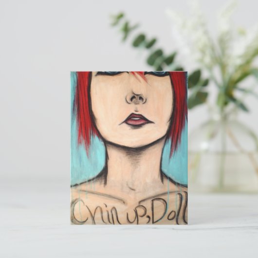 Chin Up, Doll Briefkaart (Staand voorkant)