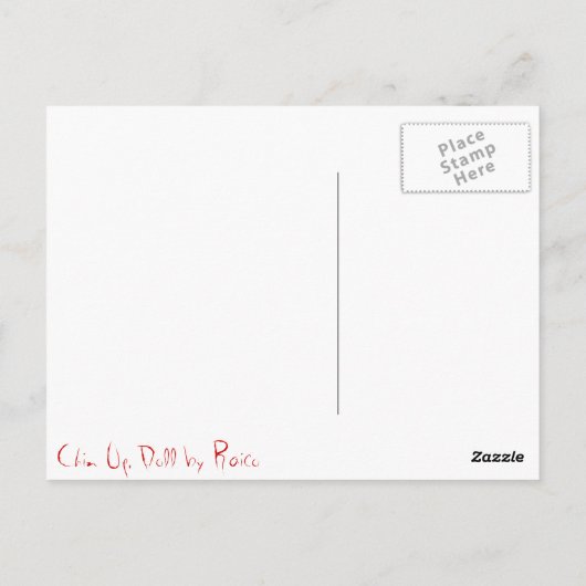 Chin Up, Doll Briefkaart (Achterkant)