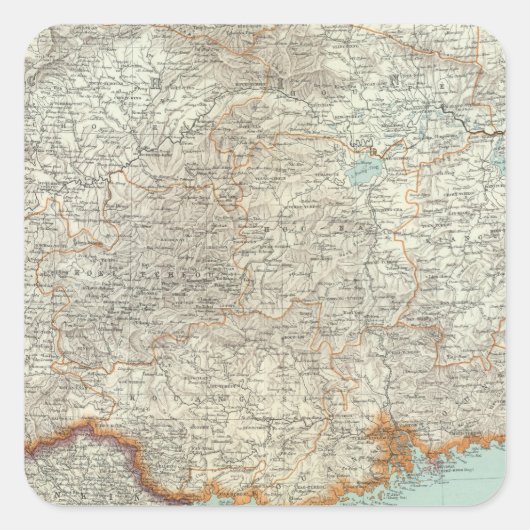 China 10 vierkante sticker (Voorkant)