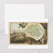 China, 1889  kaart (Voorkant / Achterkant)