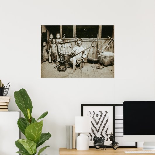 CHINA 1904 FOTO-financieringsinstrumenten Poster (Thuiskantoor)