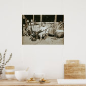 CHINA 1904 FOTO-financieringsinstrumenten Poster (Keuken)