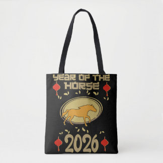 china 2026 Jahr des Pferdes Tote Bag