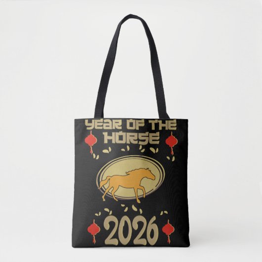 china 2026 Jahr des Pferdes  Tote Bag (Voorkant)