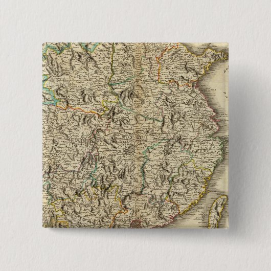 China 9 vierkante button 5,1 cm (Voorkant)