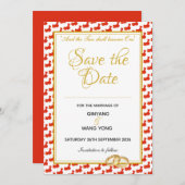 CHINA Aangepaste Christelijke Bruiloft  婚礼 Save The Date (Voorkant / Achterkant)