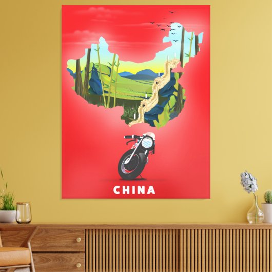 China Afbeelding reisposter Canvas Afdruk (Insitu (Woonkamer))